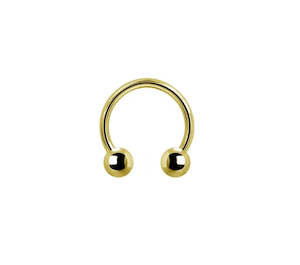 Circular Barbells: Gold Circular Barbell 16 Gauge - BGBCBN
