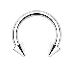 Circular Barbells: Surgical Steel Circular Barbell With Spikes 16/18 Gauge - BCSNN