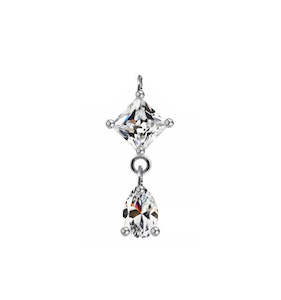 Charms Chains: SS316L Jewelled Dangle Charm for Hinged Ring - CHARM25