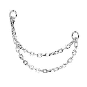 Titanium High Polish Chain for Hinged Segment Ring - CHAIN06