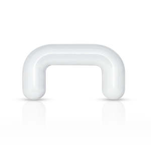 Retainers: Clear Acrylic Septum Retainer 14 Gauge - FXC