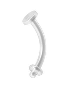 Retainers: Bioplast Eyebrow Retainer 16 Gauge, Clear - FER