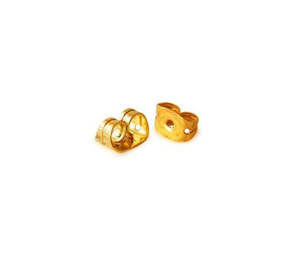 Spare Parts: Gold Steel 20-Pack (10 pairs) of Butterfly Earring Backs