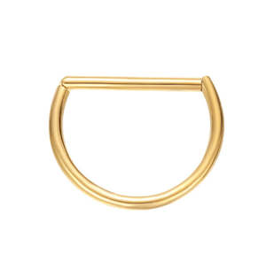 Daith: Titanium Gold Hinged Septum/Daith Ring - TI-214A