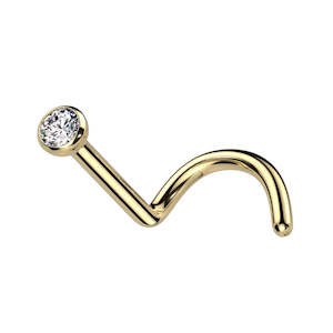 Piercing Jewellery: SS316L Jewelled Hinged Belly Button Ring - 545