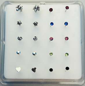 925 Sterling Silver Ear Stud Box Set (10 pairs) - SS427