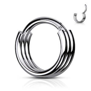SS316L Triple Layered Hoop Hinged Segment Ring - E537