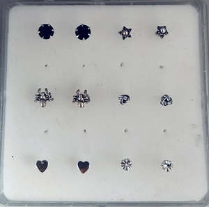 925 Sterling Silver Ear Stud Box Set (6 pairs) - SS430