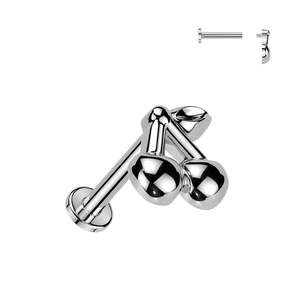 SS316L Internally Threaded Cherry Labret - E543