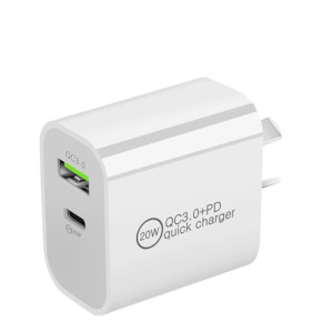 Cables Chargers: Wall Charger | USB C 20W PD + USB A QC 3.0