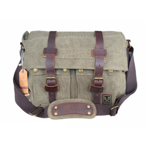 Black Friday Sale: Tyrone Canvas Leather Messenger Bag