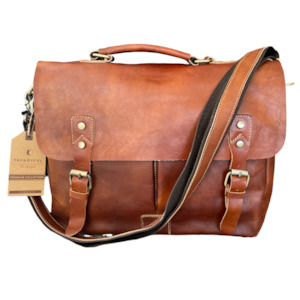 Leather Messenger Bags: Bari Genuine Leather Messenger Bag