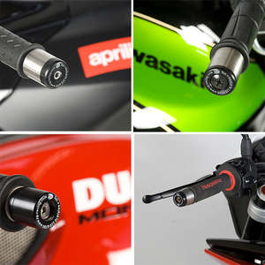 Aprilia 750 Dorsoduro Abs 2016: Bar End Sliders Aprilia Dorsoduro 750/1200 R&G (BE0045BK)
