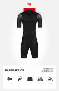 Monton Cycling Kit: Monton Mens Skinsuit Short Sleeve Pro Darkwarrior