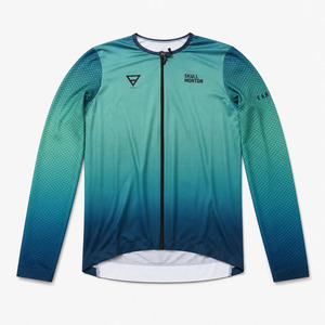 Monton Men's Long Sleeve Cycling Jersey GREEN - Size NZ M
