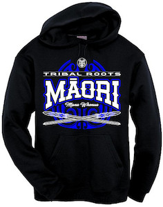 Maori Blue Hoodie Tribal Roots Aotearoa