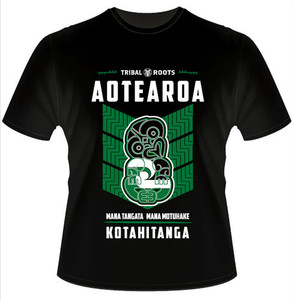 Products: Aotearoa Tiki Tee Tribal Roots Aotearoa