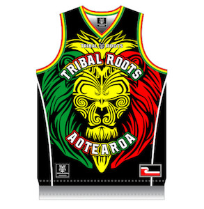 Products: Lion Rasta Bball Singlet Tribal Roots Aotearoa