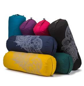 Yoga Bolsters: Round Bolster - Organic Cotton - Henna