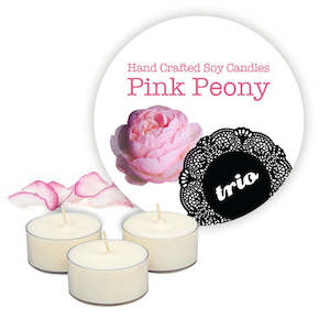 Tealight: Pink Peony Tealights 3 Pack