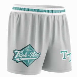 Diamond Badge Basketball Shorts - Grey