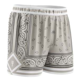 Paisley Basketball Shorts - Bone