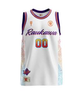 Kids Raukawa Singlet - White