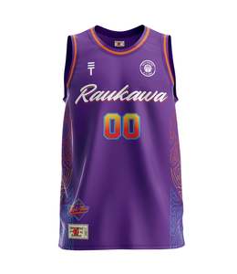 Kids Raukawa Singlet - Purple