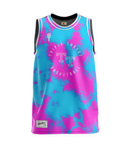 Kids Singlets: Kids Tie Dye Singlet - Pink & Blue