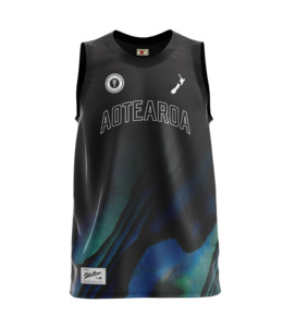 Kids Singlets: Kids Paua Singlet - Black