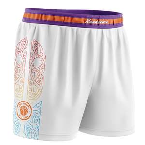 Kids Shorts: Kids Raukawa Pattern Shorts - White