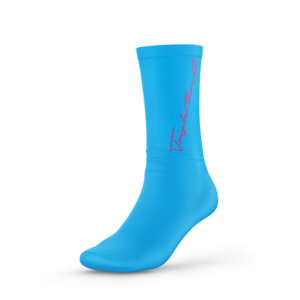 Socks: Basketball Socks Calligraphy - Blue