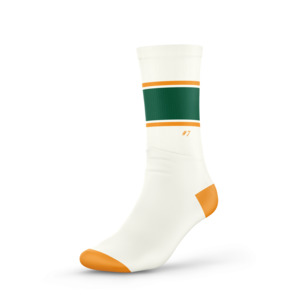 Socks: Basketball Socks Stripe - Green