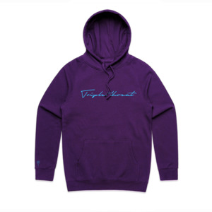 Kids Script Logo Hoodie - Purple/Teal