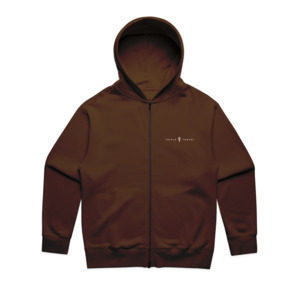 Kids Hoodies Crews: Kids Icon Zip Hoodie - Brown