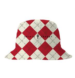 Bucket Hat - Red/Cream