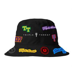 Kids Hats: Kids Logo Bucket Hat - Black