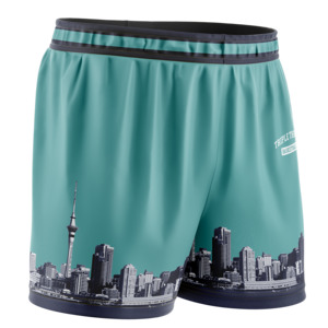 City Shorts #2 - Auckland City Basketball Shorts - Teal/Black