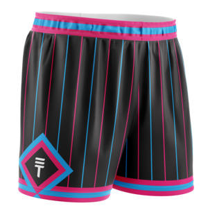 Black Pinstripe Basketball Shorts
