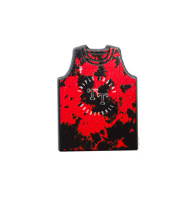 Shoe Accessories: Tie Dye Singlet Shoe Charm - Red/Black