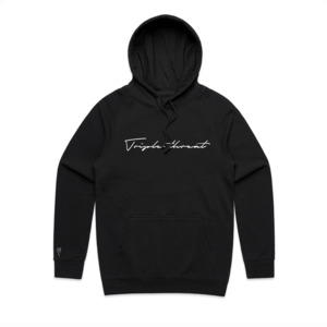 Kids Hoodies Crews: Kids Script Hoodie - Black/White