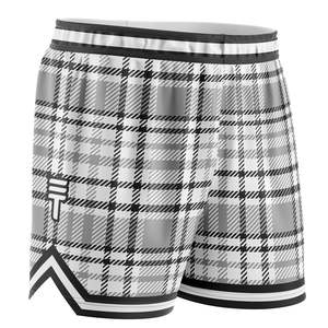 Black & White Plaid Basketball Shorts