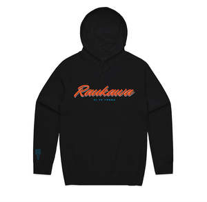 Ngati Raukawa Collection: Pre Buy - Raukawa Heavy Weight Hoodie - Black