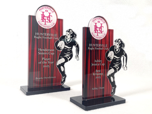 Female Rugby Silhouette Trophy