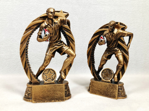 Rugby – Trophy Specialists & Engraving: Male Rugby Player with Ball Trophy
