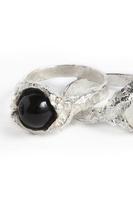 Creeps and violets - birds nest ring, sterling silver/onyx - trouble &amp. Fox +&hellip;