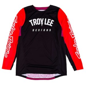 Mens: GP PRO JERSEY BOLTZ BLACK / GLO RED