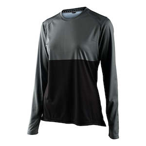 Womenssale: WOMENS LILIUM LS JERSEY BLOCK GREEN / BLACK