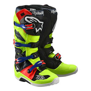 Moto Boots: TLD x ALPINESTARS TECH 7 MX BOOTS - YELLOW / RED