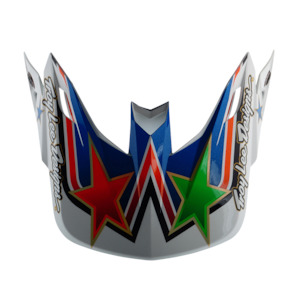 Moto Helmet Parts: SE5 VISOR RAYS WHITE / BLUE